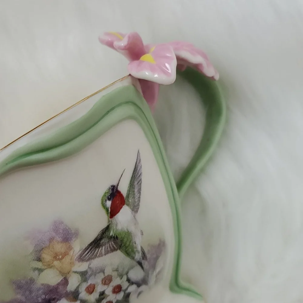 Lena Liu Daffodil Concerto Teacup Saucer Bradford Edition Floral Collectible Dis